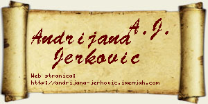 Andrijana Jerković vizit kartica